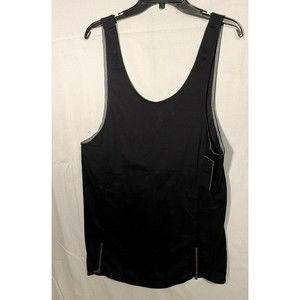 Hurley Sueded Zip Jumper S Womens Black Sleeveless Side Pockets BV1991-010